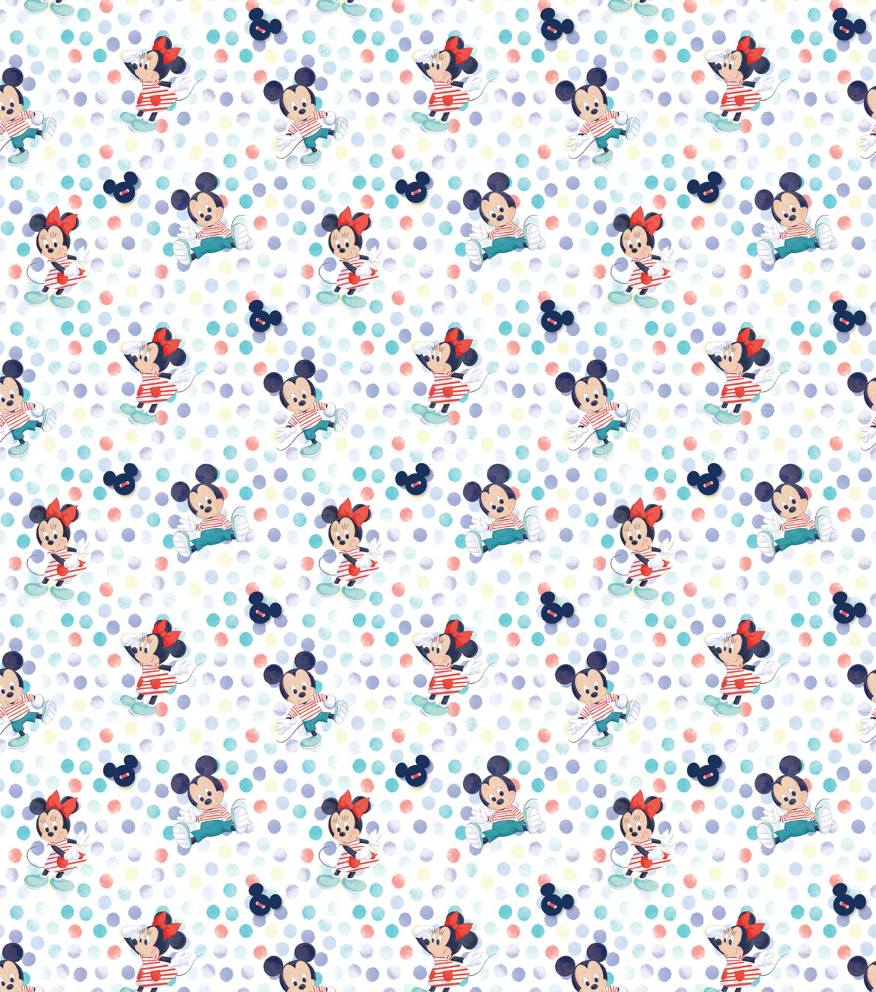 Disney® Mickey & Minnie Polka Dot Cotton Fabric